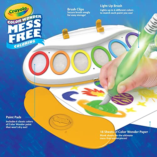 Crayola Color Wonder Magic Light Brush, Mess Free Painting, Gift for Kids, 3, 4, 5, 6 Crayola