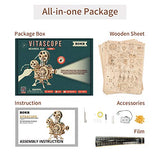 ROKR 3D Wooden Puzzles for Adults- 183pcs Mechanical Model Wooden Craft for Adults Movie Projector Gift for Adults &Teens (Vitascope) ROKR