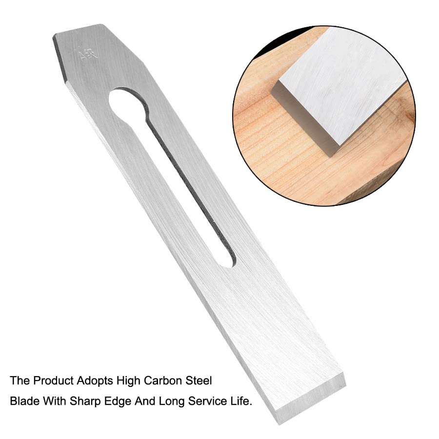 TorSor 2 Pack Bench Hand Plane 2-Inch Blade Replacement Woodwork Planer Cutter 51MM Wide Iron Blades Steel Carpentry Edge Trimming Saw for No.4 No.5 TorSor