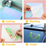 Lya Vinyl 16 Pack Holographic Vinyl Set for Cricut - 12" x 12" Permanent Holographic Vinyl Sheets for Decor Sticker, Party Decoration, Car Decal Lya Vinyl