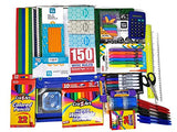 School Supplies Bundle with Markers, Sharpeners, Erasers, Glue Sticks, Earbuds, Folders, Index Cards, Highlighters, Rulers, Calculator, Scissors, Grand Bay Market
