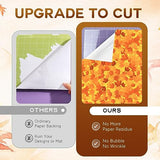 Tintnut Fall Permanent Vinyl - 10 Sheets 12"x10", Orange Autumn Pattern Vinyl Compatible with Cricut Machine, Thanksgiving Patterned Vinyl Sheets for Tintnut