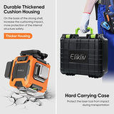 Laser Level, Elikliv 4D Laser Level 360 Self Leveling, 200Ft Green Laser Level Lines Tool, 4x360° Cross Line Laser for Construction and Picture Elikliv