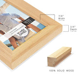 Renditions Gallery 5x7 inch Picture Frame Nature Wood Grain Frame, High-end Modern Style, Made of Solid Wood and High Definition Glass for Wall and Renditions Gallery