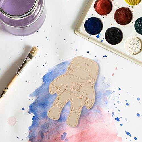 Home Decoration 27pcs Outer Space Wooden Cutouts Unfinished Wooden Paint Crafts Shapes Chips for DIY Art Project Home Decor Supplies Birthday Party EXCEART