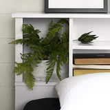 South Shore Vito Bookcase Headboard, Queen, Pure White South Shore