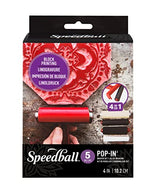 Speedball Pop-in 4" Roller Brayer Kit, Foam, Rubber, Hard Rubber & Acrylic Speedball
