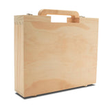 Woodpeckers Wood Suitcase 8-1/8 x 10 inch, Pack of 3 Unfinished Wooden Boxes for Crafts, Travel Friendly Memory Boxes for Keepsakes Woodpeckers