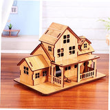 VICASKY Wooden Mini House DIY Mini House Craft Wood Ornaments Unfinished Wood Brain DIY Wood Toy Tiny House DIY for Kids Art and Craft for Kids Toys VICASKY