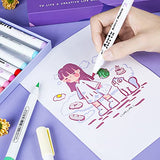 Bundle of Arrtx Acrylic Paint Pens for Rock Painting, 60 PCS Extra Brush Tip, Water Based Paint Markers for Stone, Glass, Easter Egg, Wood and Fabric Arrtx