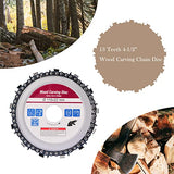 SHININGEYES 4 1/2 inch Wood Carving Disc Cut Chain Grinder Disc Chainsaw Grinding Wheel Chain Blade Circular Plate 7/8" Arbor, Circular Saw Blade 13 SHININGEYES