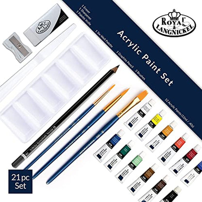 Royal & Langnickel Essentials Clear View Acrylic Painting Set, Small - WoodArtSupply