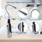 Butane Lighter Torch Long Lighter Jet Flame Windproof Lighter with Visual Fuel Window for Fireplace Kitchen Grill BBQ Camping, Black (No Butane V 1985.5.10