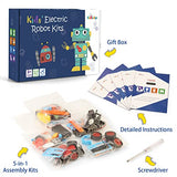 STEM Science Kits for Kids 5-8 8-12, Robot Building Kit, Build a Car Crafts for Boys, Engineering Activities Electronic Toys, Electric Science WESAYEE