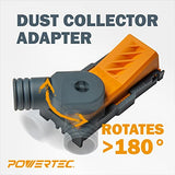 POWERTEC 71643 Twin Pocket Hole Jig for Woodworking w/Dust Collector Adapter POWERTEC