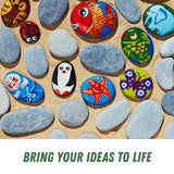 PGN 40 River Rocks for Painting - Stimulate Your Children’s Creativity with Our Painting Rocks for Kids - Flat and Smooth- Fun & Engaging Rock PGN