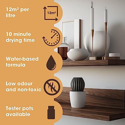 Furniture Clinic Wood Stain | Multiple Finishes | Fast Drying | Indoor and Outdoor Furniture and More | Water Based, Low Odor, Non-Toxic | Furniture Clinic