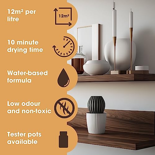 Furniture Clinic Wood Stain | Multiple Finishes | Fast Drying | Indoor and Outdoor Furniture and More | Water Based, Low Odor, Non-Toxic | - WoodArtSupply