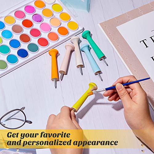 Wooden Shaker Peg Wood Screw-on Shaker Pegs 2.9 Inch Long Unfinished Wood Shaker Racks for Hanging Clothes Hats Towel and More DIY Paint Color (10 Jetec