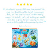 Melissa & Doug Magnetic Wooden Fishing Game and Puzzle With Wooden Ocean Animal Magnets - Magnetic Fishing Game, Ocean Animals Chunky Puzzle For Melissa & Doug