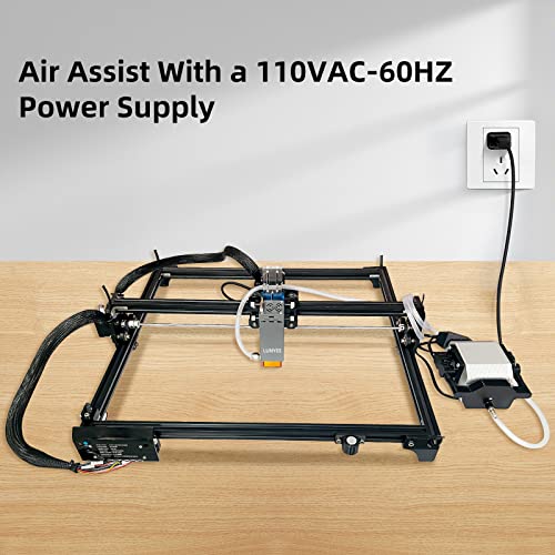 Air Assist for Laser Cutter and Engraver, Air Assist Pump Kit with Adjustable 30L/Min, Suitable for D1 Pro and D1 - Removes Smoke and Dust, Protects ANNOY TOOLS