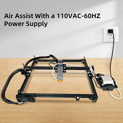 Air Assist for Laser Cutter and Engraver, Air Assist Pump Kit with Adjustable 30L/Min, Suitable for D1 Pro and D1 - Removes Smoke and Dust, Protects