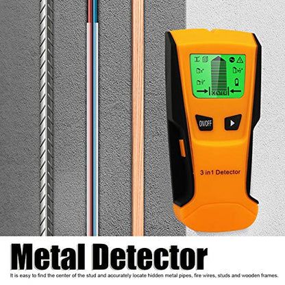 Wood Detector, Wall Scanner, 3 in 1 Power Saving for Wood Metal Pipe Wall Metal Stems - WoodArtSupply