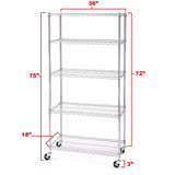 Seville Classics UltraDurable Heavy Duty NSF Solid Steel Wire Rack Storage Unit, Organizer for Garage, Warehouse, Office, Restaurant, Classroom, Seville Classics