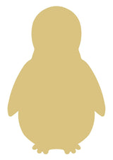 Penguin Cutout Unfinished Wood Kids Nursery Winter Zoo Door Hanger MDF Shape Canvas Style 2 Diverse Woodworking