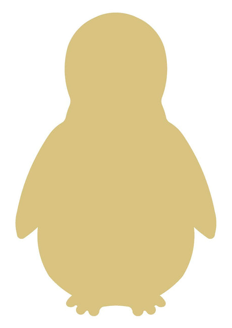 Penguin Cutout Unfinished Wood Kids Nursery Winter Zoo Door Hanger MDF Shape Canvas Style 2 Diverse Woodworking