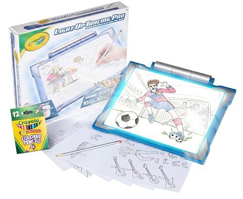 Crayola Light Up Tracing Pad - Blue, Tracing Light Box for Kids, Drawing Pad, Holiday Toys, Gifts for Boys and Girls, Ages 6+ - WoodArtSupply