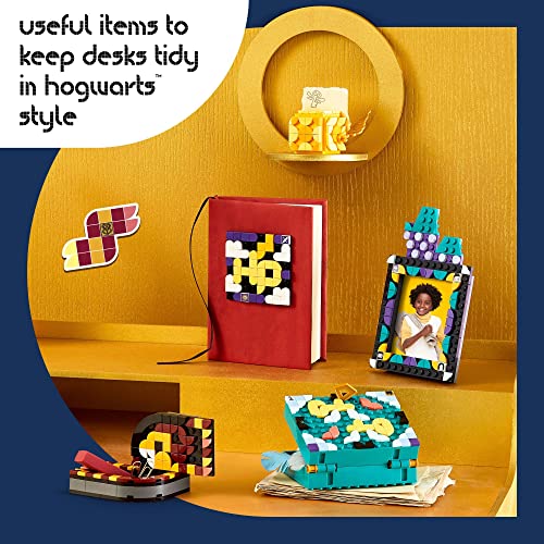 LEGO DOTS Hogwarts Desktop Kit 41811, DIY Harry Potter Back to School Accessories and Supplies, Desk Décor Items and Patch Sticker, Crafts Toys LEGO