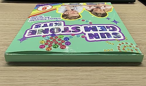 Window Suncatcher Gem Art Diamond Painting Kits for Kids - Fun Arts & Crafts 6 Sheets Flowers Gem Art Painting Kits by Numbers for Girl, Birthday atydkug