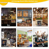 Kookoosmart LED Writing Message Board, Neon Glow Drawing Board, Light Up Flashing Box Message, Erasable Board Arts and Acrylic Kids Crafts Doodle, Kookoosmart