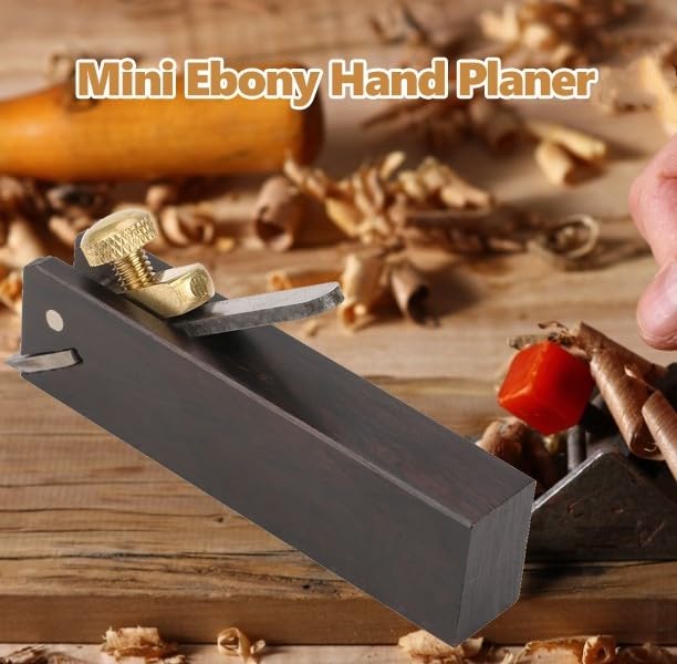 Mini Wood Planer, Woodworking Plane Ebony Mini DIY Cable Line Woodworking Plane Carpenter Wood Cutting Tool Perfect for Woodworking, Trimming, Wood AYNEFY