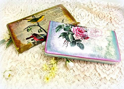 CrafTreat Rose Decoupage Paper for Crafts and Furniture - Poppies and Roses - Size: A4 (8.3 x 11.7 Inch) 8 Pcs - Furniture Decoupage Paper Poppies - - WoodArtSupply