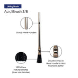 Pro Grade - Acid Brushes - 576 Count 3/8" Boar Hair Acid Flux Brushes Pro Grade