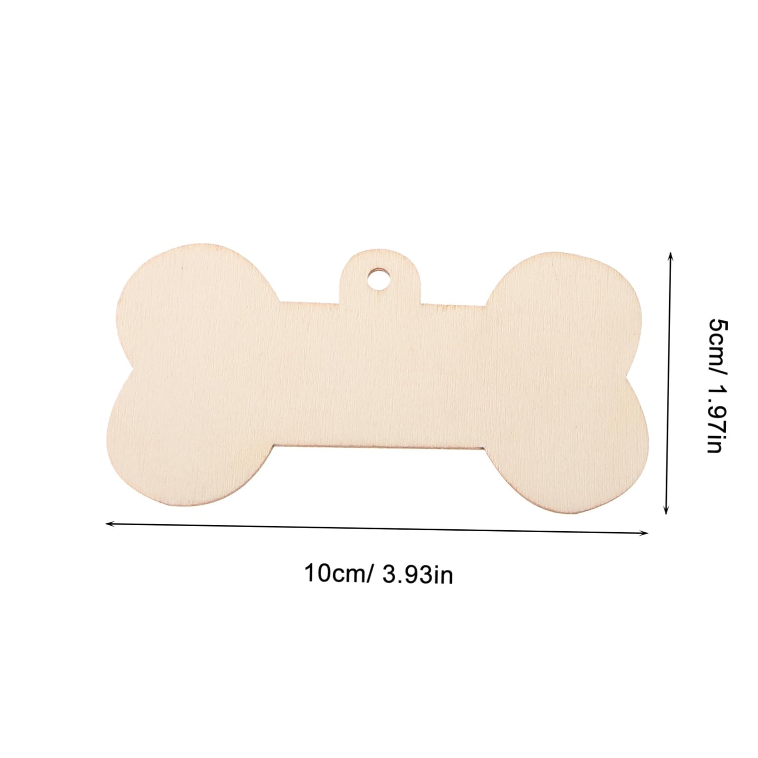 VOSAREA 1 Set Bone Wood Chips Dog Bone Gift Tags Embellishments Gift Tags Wood Dog Bone Cutouts Graffiti Wood Cutout Pet DIY Tag Unfinished Wooden VOSAREA
