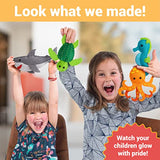 Craftorama Sewing Kit for Kids, Fun and Educational Sea Animal Craft Set for Boys and Girls Age 7-12, Sew Your Own Felt Animals Craft Kit for Craftorama