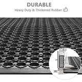ZTDM Rubber Mat, 36‘’Lx24‘’W Heavy Duty Non-Slip Drainage Rubber Cushion Mat, Anti-Fatigue Industrial Drainage Bar Resturant Kitchen Hard Floor Mat, ZTDM