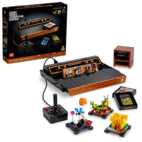 LEGO Icons Atari 2600 Building Set 10306 - Retro Video Game Console and Gaming Cartridge Replicas, Featuring Minifigure and Joystick, Nostalgic 80s LEGO