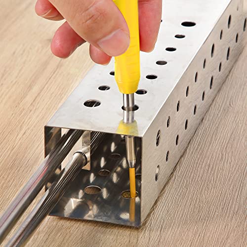 Hiboom 2 Pack Solid Carpenter Pencil with 14 Refill, Long Nosed Deep Hole Mechanical Marker Built-in Sharpener for Woodworking Architect Fathers Day Hiboom