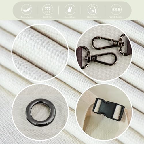 Stenffy Handmade Work Apron, Cotton Canvas, Multiple Pockets, Adjustable Cross Back Weight Apron, BBQ Cafe Kitchen Painting Carpenter Artist Apron, Stenffy