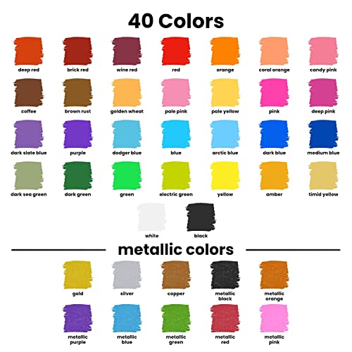 Chalkola All Color Bundle - 6 White 6mm + 40 Markers 6mm