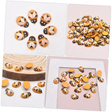 Operitacx 500 Pcs Self-Adhesive Bee Day Wood Miniature Sticker Bees Black Decal Crystal Beads Boy Kids Christmas Toy DIY Mini Beads for Jewelry Operitacx