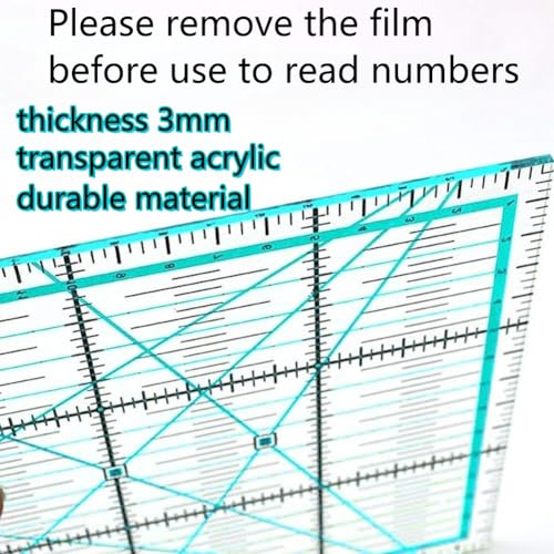 Quilting Rulers,4 Square Ruler Quilting Templates(4.5"X4.5", 6"X6", 9.5"X9.5", 12.5"X12.5"),Quilting Rulers Acrylic Rulers Fabric Cutting Ruler with - WoodArtSupply