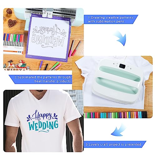 DOOHALO Sublimation Markers Infusible Pens Compatible with Cricut Maker 3/Maker/Explore 3/Air 2/Air 1.0 Tips Sublimation Ink Pens for Cricut Mug Press Easy Pressing