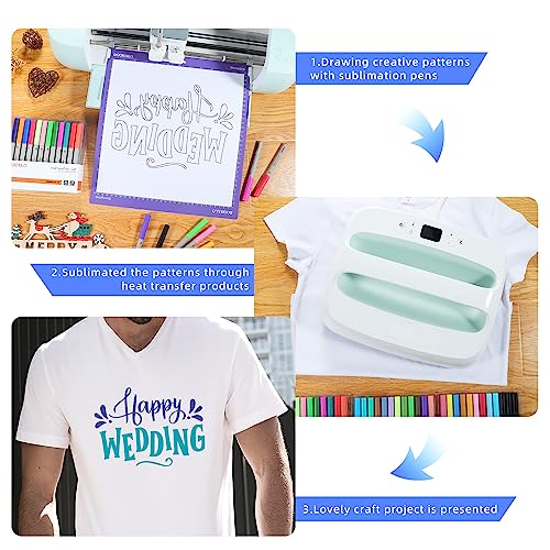 DOOHALO Sublimation Markers Infusible Pens Compatible with Cricut Maker 3/Maker/Explore 3/Air 2/Air 1.0 Tips Sublimation Ink Pens for Cricut Mug - WoodArtSupply