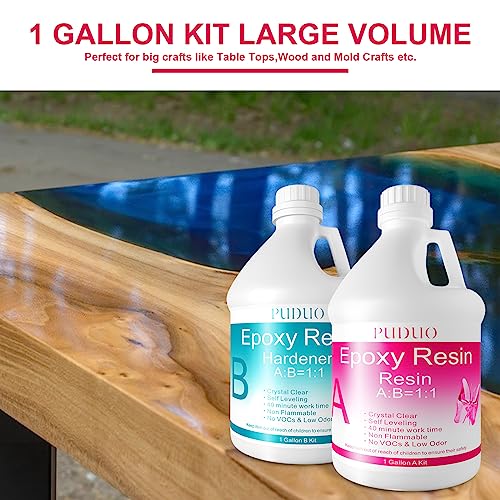 Epoxy Resin Crystal Clear Art 1 Gallon with Pump Kit for Coating, Casting, Resin Art, Jewelry, Tabletop, Bar Top, Live Edge Tables, Fast Curing 2