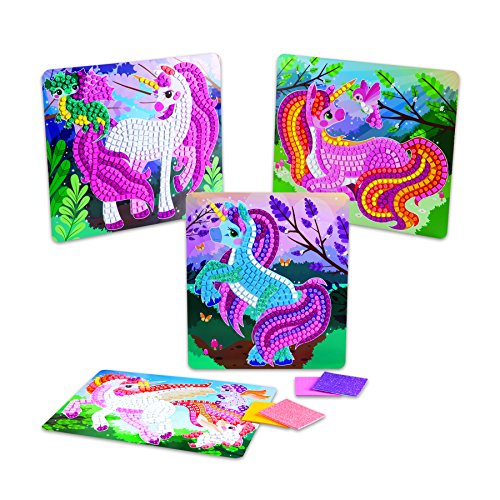 ORB The Factory Sticky Mosaics Unicorns, Pink/Teal/Blue/Purple, 12' x 2' x 10.75' ORB